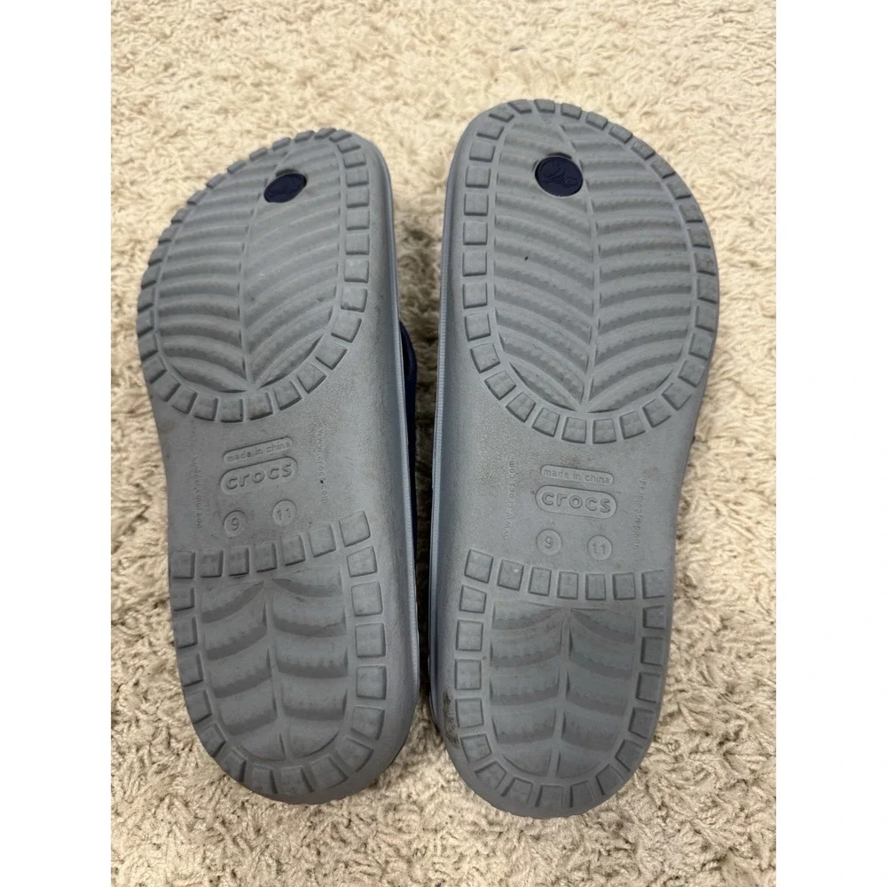 Crocs Unisex Classic Flip Flops Waterproof Slip On Shoes Size M 9 W 10 Navy Pool